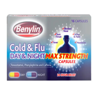 Benylin Cold & Flu Day And Night Max Strength 16 Capsules