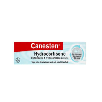 Box of Canesten Hydrocortisone Cream for treating fungal infections
