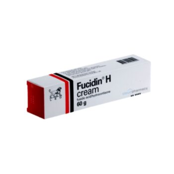 Box of Fucidin H Cream used to treat infected eczema