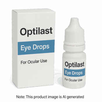 Box of Optilast Eye Drops for allergic conjunctivitis